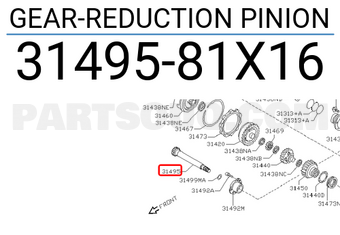 Nissan 3149581X16 GEAR-REDUCTION PINION