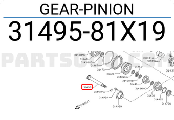 Nissan 3149581X19 GEAR-PINION