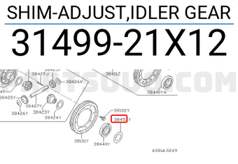 Nissan 3149921X12 SHIM-ADJUST,IDLER GEAR