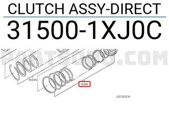 Nissan 315001XJ0C CLUTCH ASSY-DIRECT
