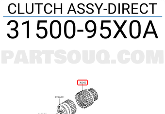 Nissan 3150095X0A CLUTCH ASSY-DIRECT