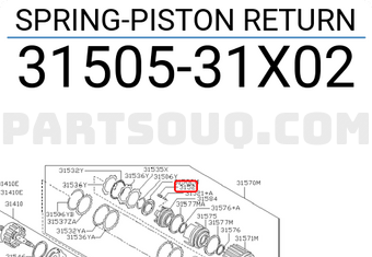 Nissan 3150531X02 SPRING-PISTON RETURN