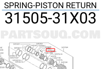 Nissan 3150531X03 SPRING-PISTON RETURN