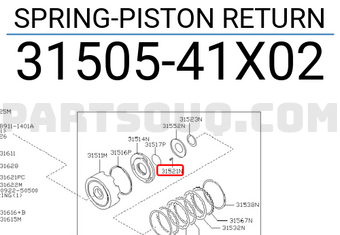 Nissan 3150541X02 SPRING-PISTON RETURN