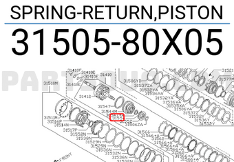 Nissan 3150580X05 SPRING-RETURN,PISTON