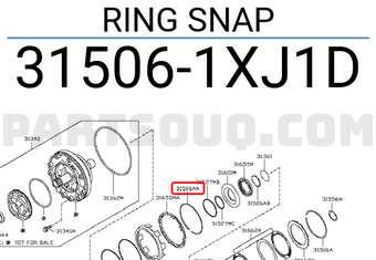 Nissan 315061XJ1D RING SNAP