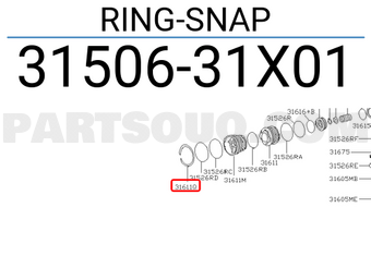 Nissan 3150631X01 RING-SNAP