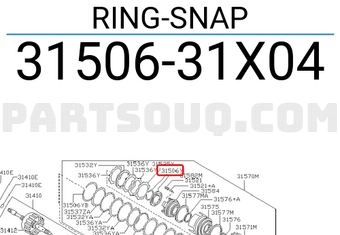 Nissan 3150631X04 RING-SNAP