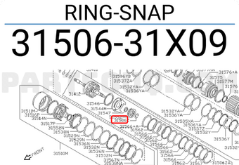 Nissan 3150631X09 RING-SNAP