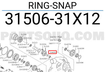 Nissan 3150631X12 RING-SNAP