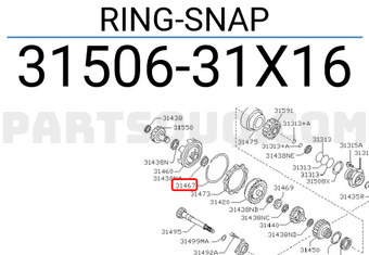 Nissan 3150631X16 RING-SNAP