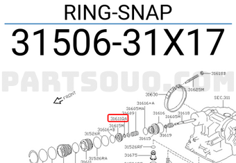 Nissan 3150631X17 RING-SNAP