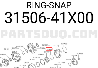 Nissan 3150641X00 RING-SNAP