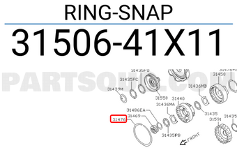 Nissan 3150641X11 RING-SNAP