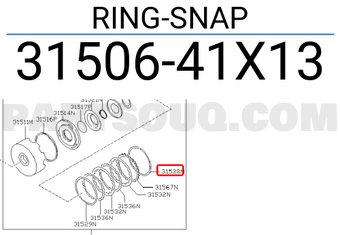 Nissan 3150641X13 RING-SNAP