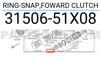 Nissan 3150651X08 RING-SNAP,FOWARD CLUTCH