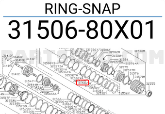 Nissan 3150680X01 RING-SNAP