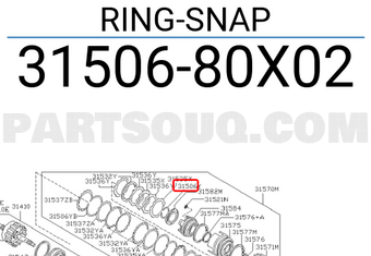 Nissan 3150680X02 RING-SNAP