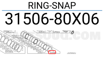 Nissan 3150680X06 RING-SNAP