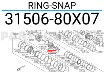Nissan 3150680X07 RING-SNAP