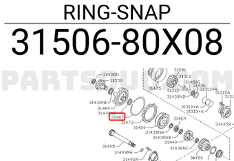 Nissan 3150680X08 RING-SNAP