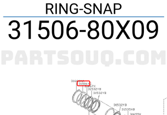 Nissan 3150680X09 RING-SNAP