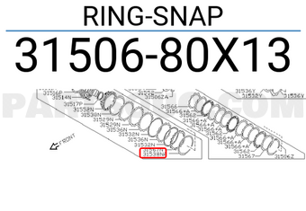 Nissan 3150680X13 RING-SNAP