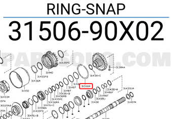 Nissan 3150690X02 RING-SNAP