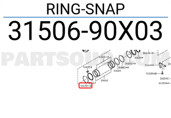 Nissan 3150690X03 RING-SNAP