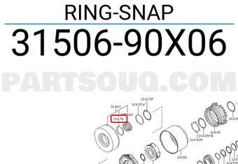 Nissan 3150690X06 RING-SNAP