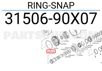 Nissan 3150690X07 RING-SNAP