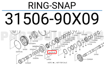 Nissan 3150690X09 RING-SNAP