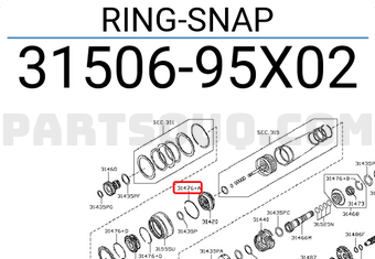 Nissan 3150695X02 RING-SNAP
