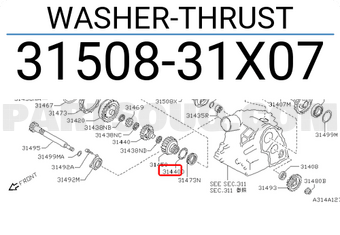 Nissan 3150831X07 WASHER-THRUST