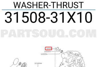 Nissan 3150831X10 WASHER-THRUST