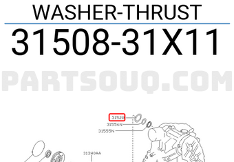 Nissan 3150831X11 WASHER-THRUST
