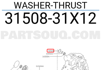 Nissan 3150831X12 WASHER-THRUST