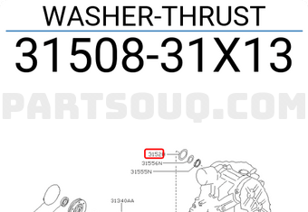 Nissan 3150831X13 WASHER-THRUST