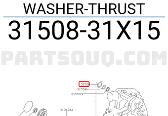 Nissan 3150831X15 WASHER-THRUST