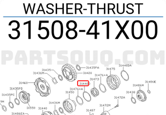 Nissan 3150841X00 WASHER-THRUST