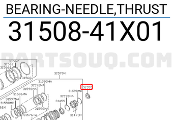 Nissan 3150841X01 BEARING-NEEDLE,THRUST