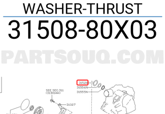 Nissan 3150880X03 WASHER-THRUST