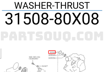 Nissan 3150880X08 WASHER-THRUST