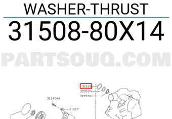 Nissan 3150880X14 WASHER-THRUST