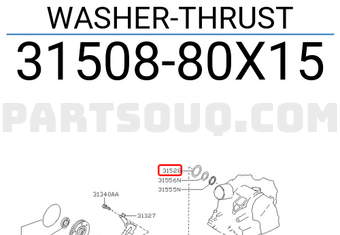 Nissan 3150880X15 WASHER-THRUST