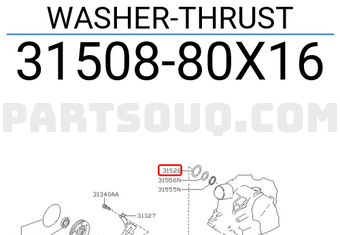 Nissan 3150880X16 WASHER-THRUST