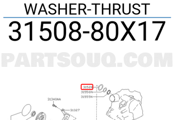 Nissan 3150880X17 WASHER-THRUST