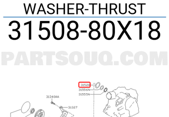 Nissan 3150880X18 WASHER-THRUST