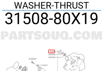 Nissan 3150880X19 WASHER-THRUST