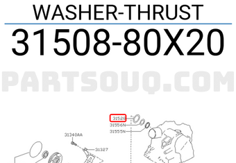 Nissan 3150880X20 WASHER-THRUST